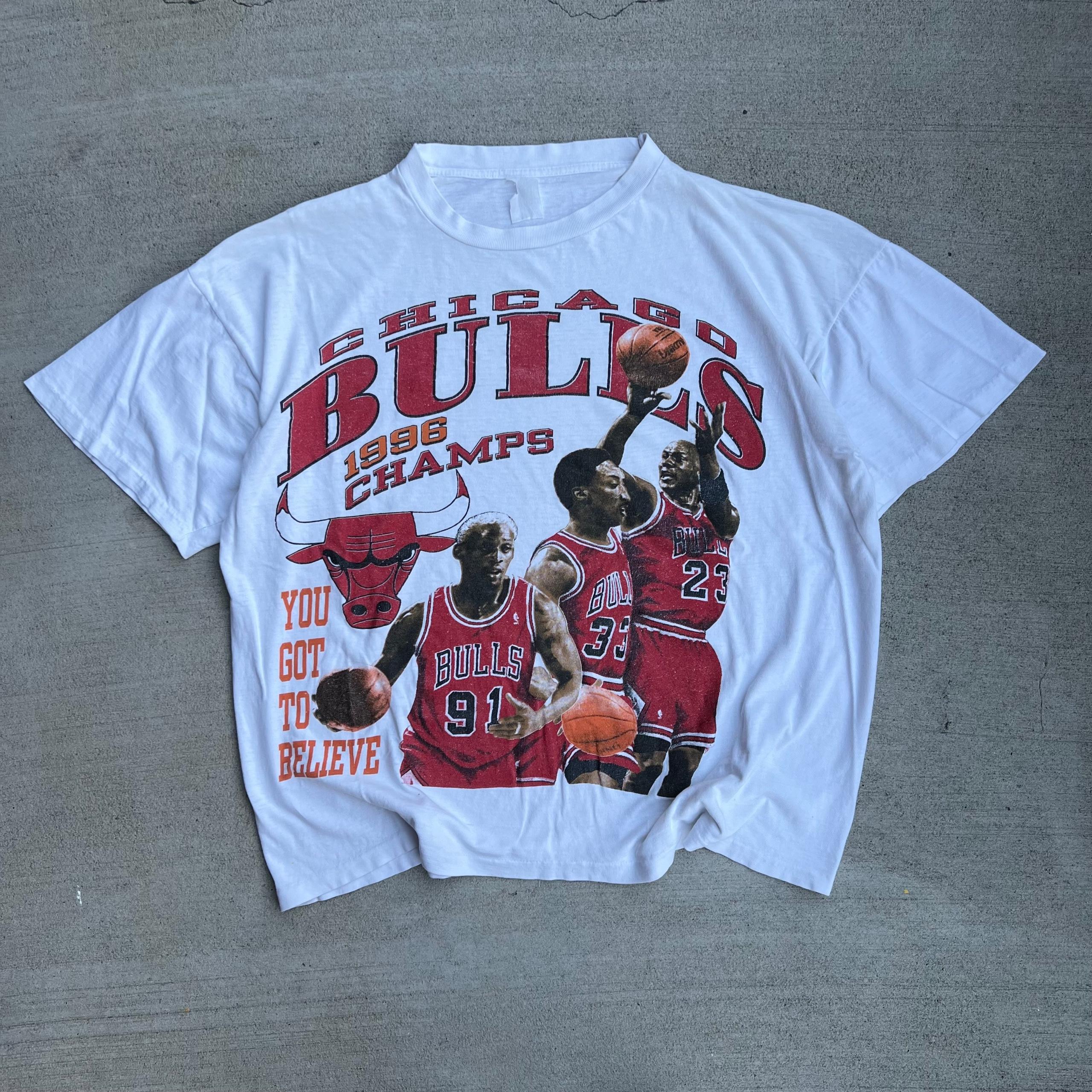 Chicago Bulls 1996 You Got to Believe White Tee