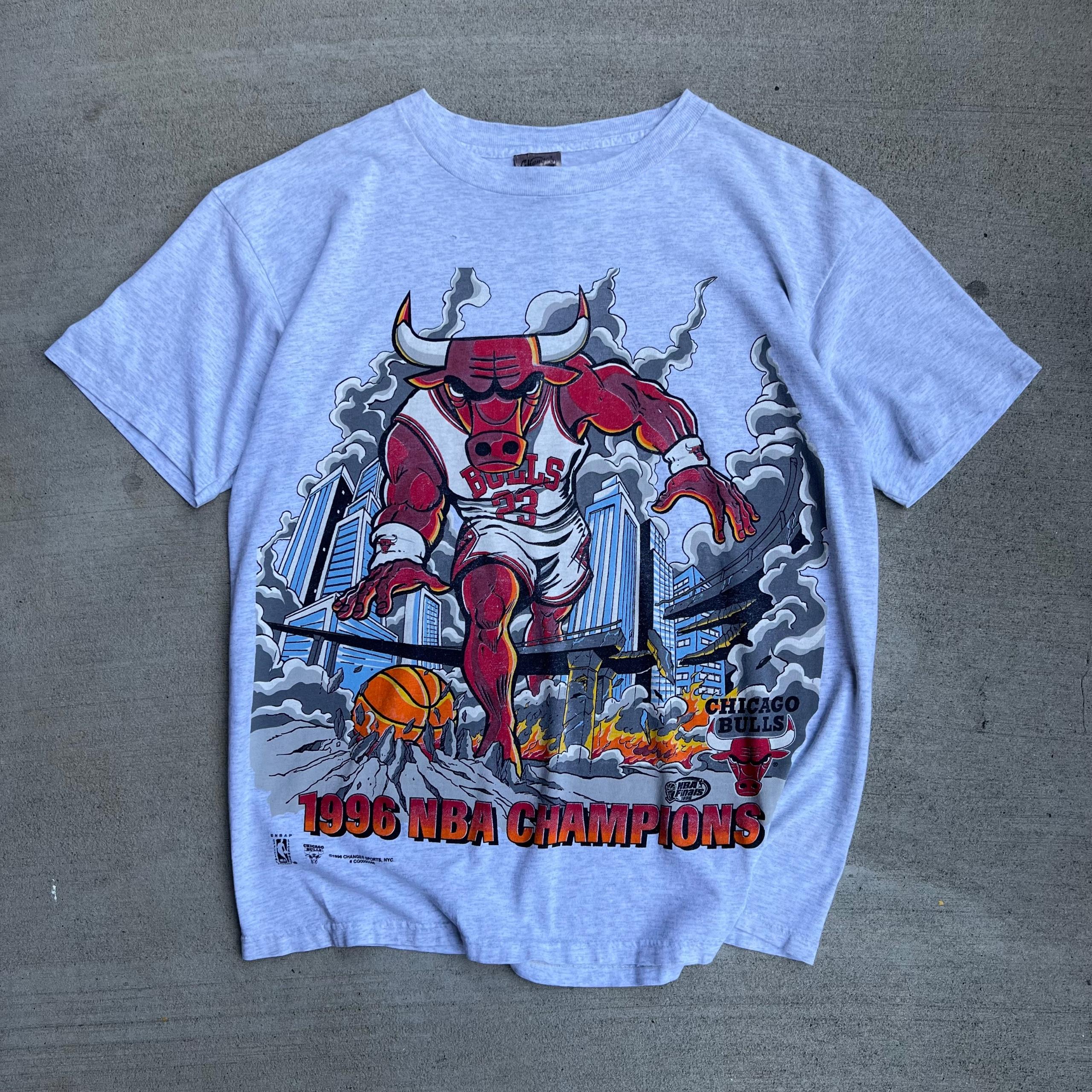 Chicago Bulls 1996 Champs City Grey Tee