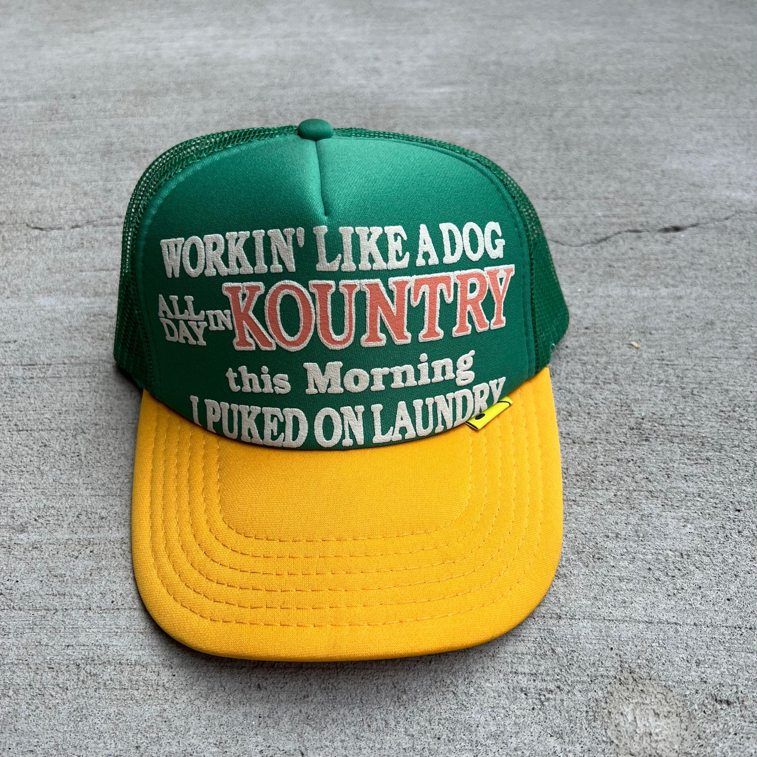 Kapital Green Yellow Trucker Hat