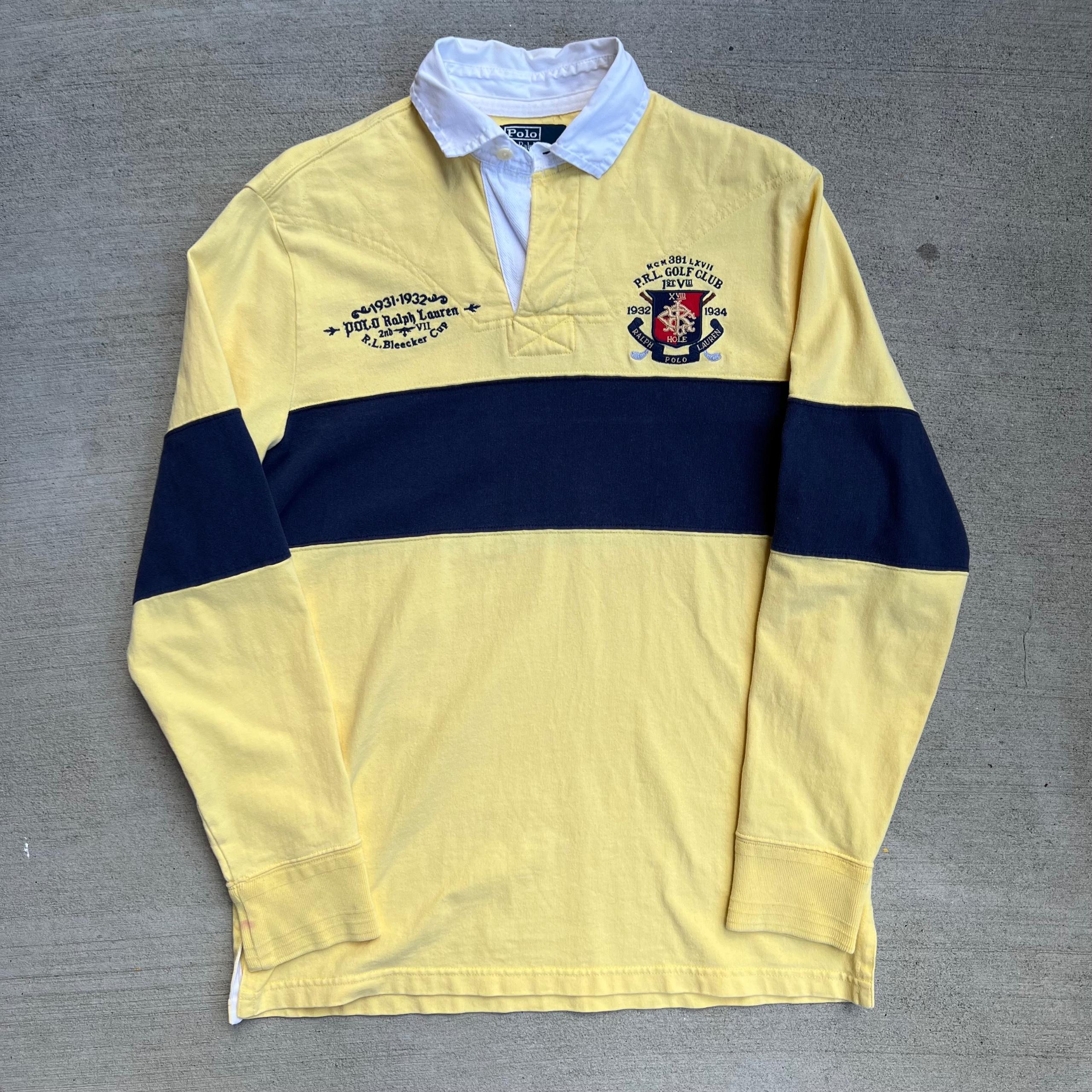 Polo Golf Club Yellow Navy Rugby