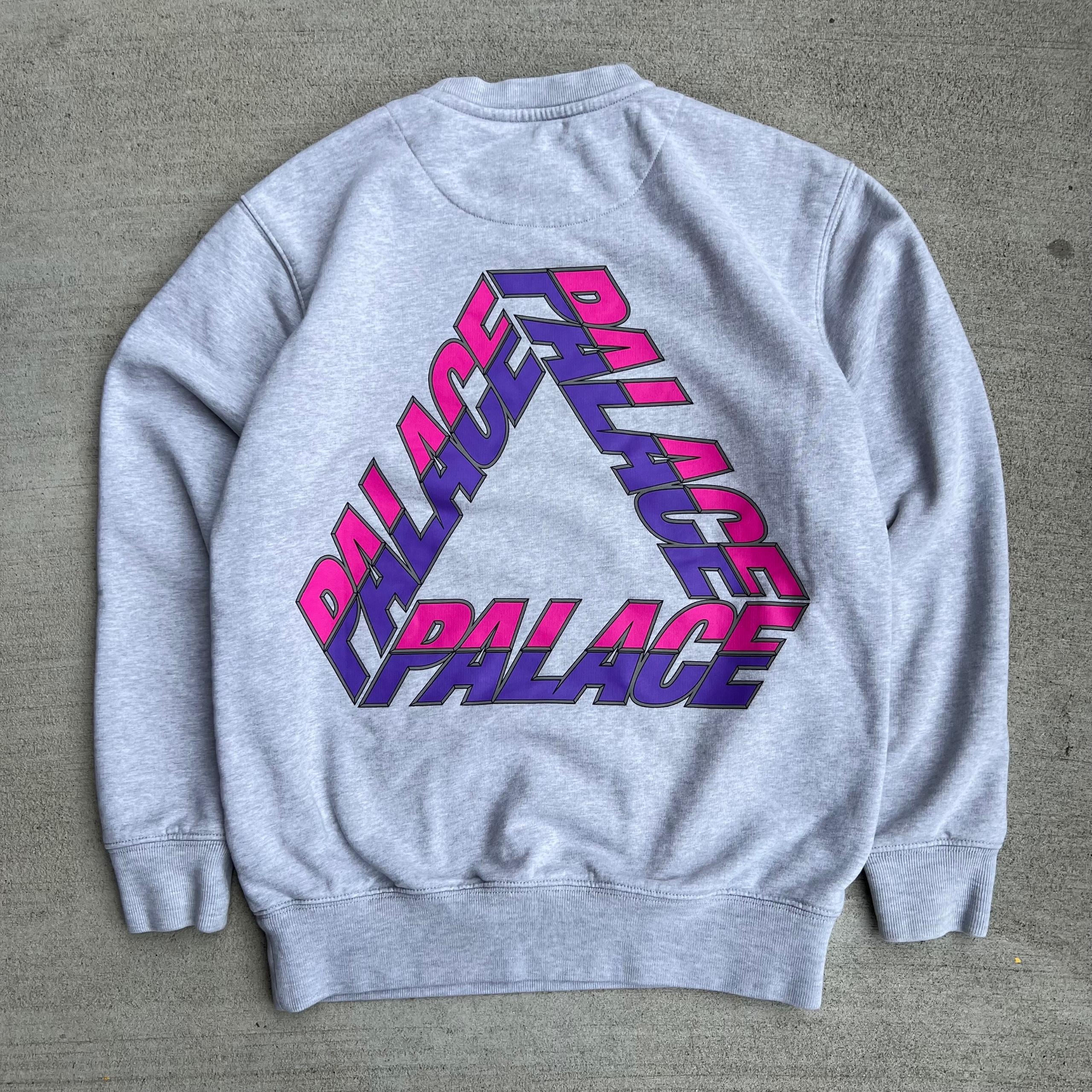 Palace Pink Purple Split P3 Logo Crewneck