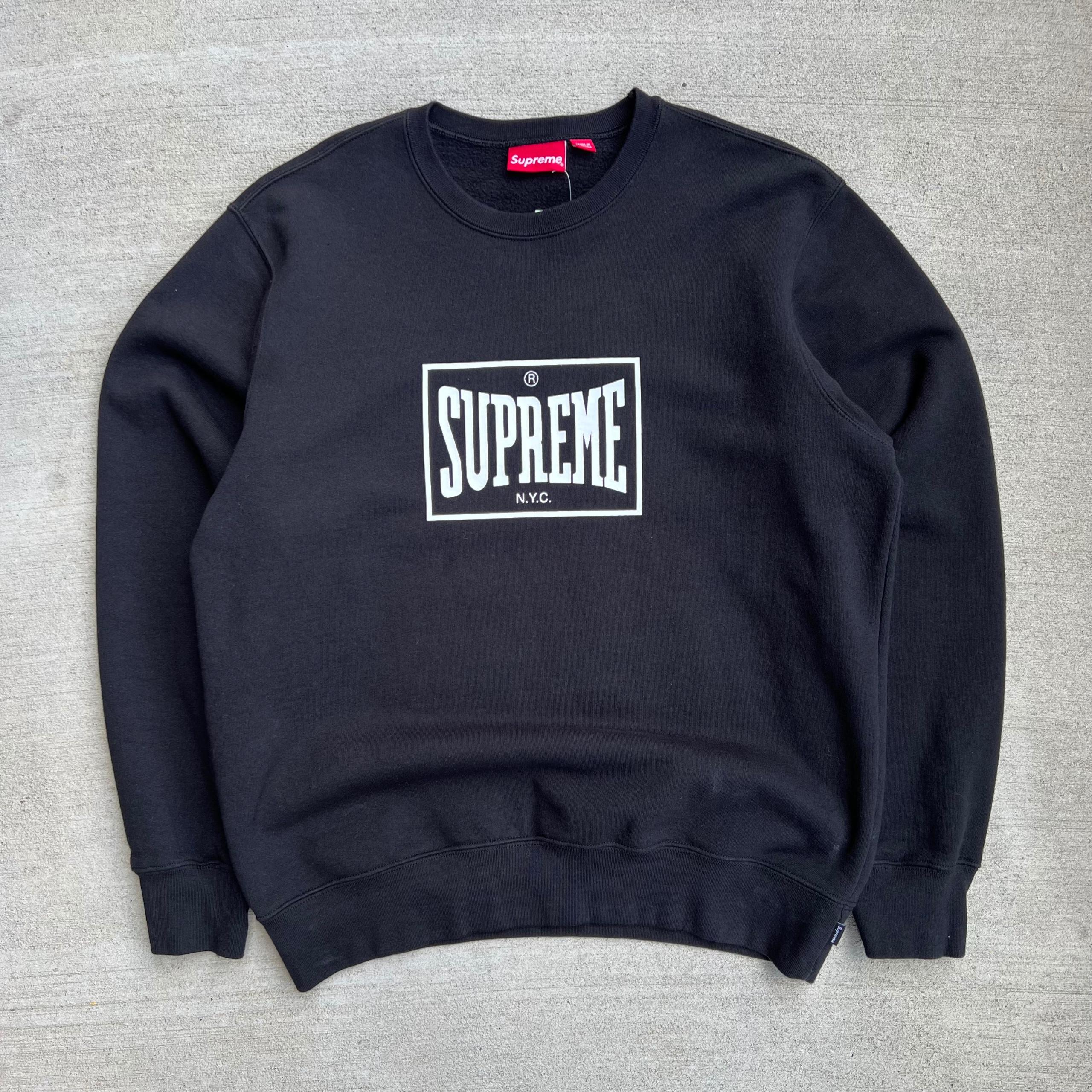 Supreme NYC Warm Up Black Crewneck