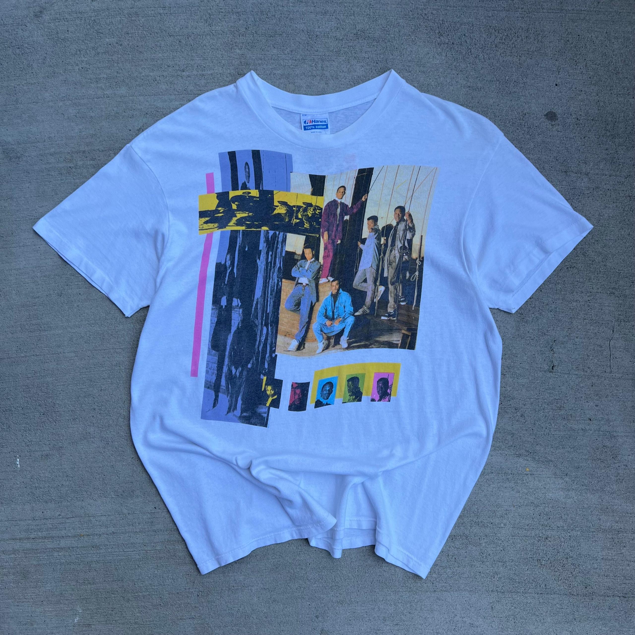 1989 New Edition Heatwave Music White Tee