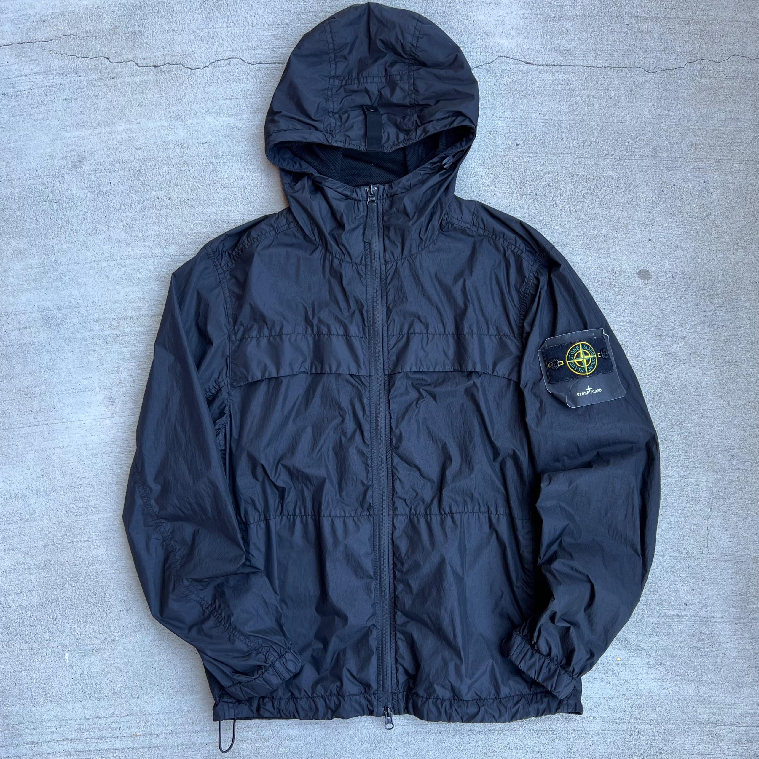 Stone Island Garment Dyed Reps Black Zip Jacket