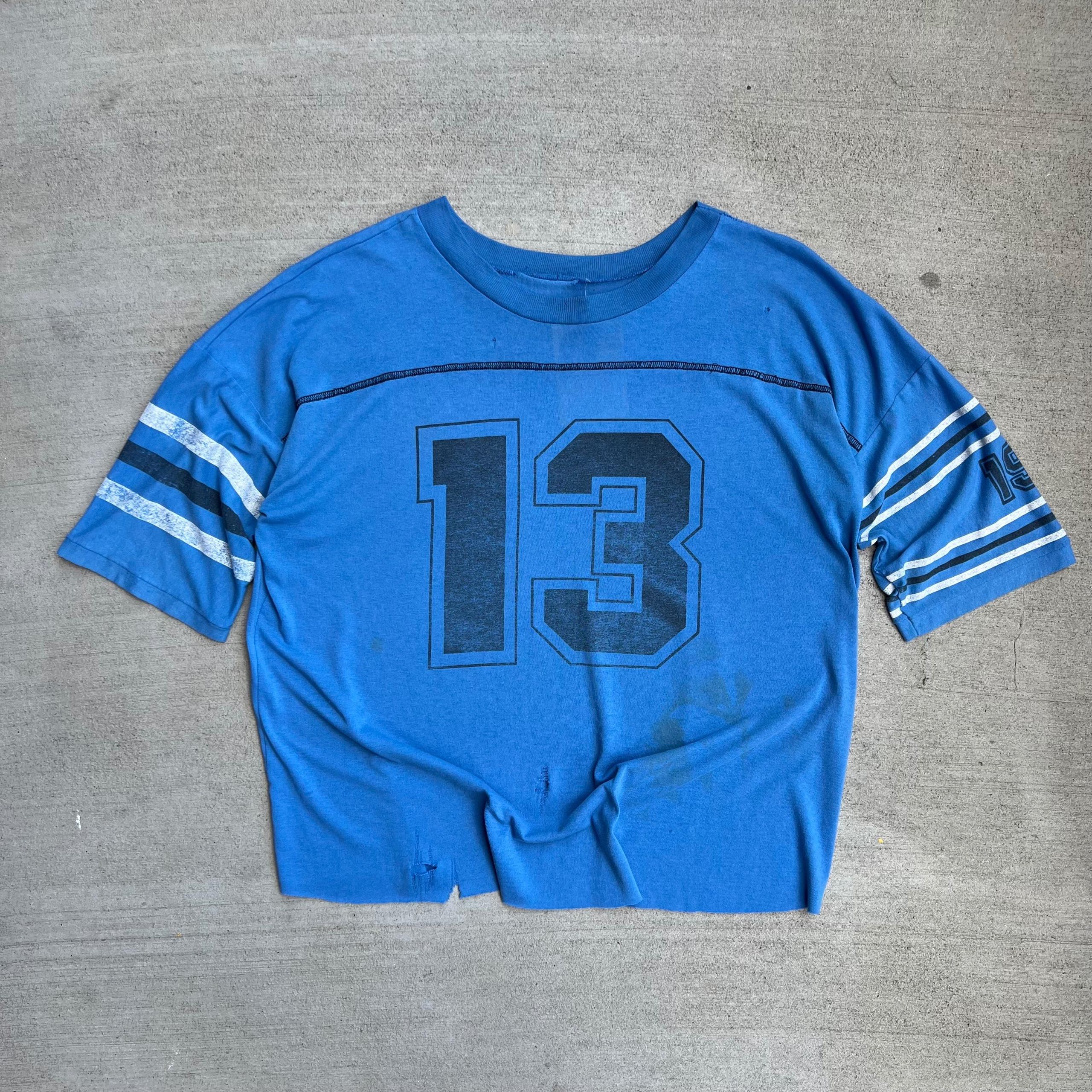 13 Blue Jersey Shirt 1991 Sleeve Hit